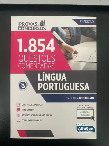 Livro / 1854 questões comentadas língua portuguesa