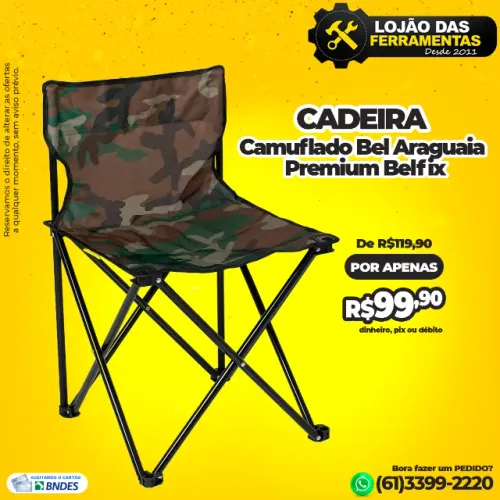 Cadeira Camuflado Bel Araguaia Premium Belfix