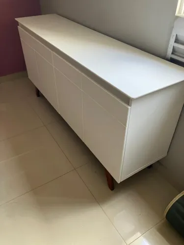 Buffet Aparador Mazza 4 Portas Branco