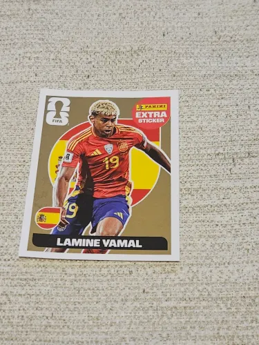 Figurinha panini extra Lamine Yamal ouro