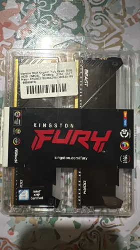 Kit Memórias RAM Kingston Fury RGB 16GB (2x8GB) 3600MHz CL17 