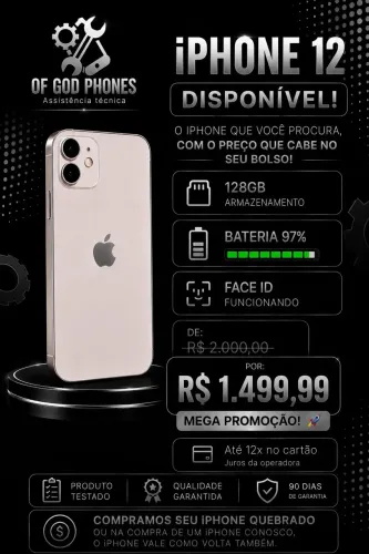 iPhone 12 128gb pra sair hoje