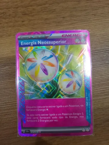 Carta Pokémon Energia Neossuperior 162/162 Secret Rara - Original PT-BR Mint