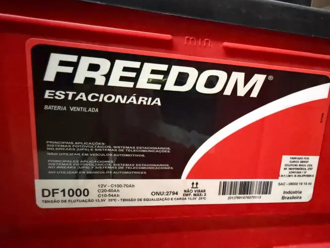Bateria Estacionária Freedom Df1000 12v 60ah