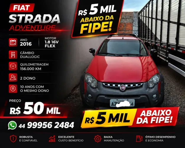 Fiat Strada Adv.1.8 16V Dualogic Flex CE 2016