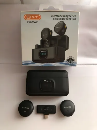 vendo Microfone De Lapela Sem Fio BYZ F31-TP&IP - Novo Na Caixa (Magnético) 220$