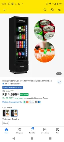 AL - EXPOSITOR DE BEBIDAS SLIM IMBERA 244L - FULL BLACK 