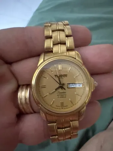 Relógio Tissot Suíço Automático A660/760K Dourado Impecável