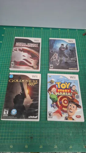 Jogos Nintendo Wii originais resident evil 4, mortal Kombat Armageddon, 007 e toy story