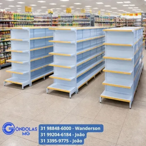 Gôndola de aço para Supermercado - Montagem Rápida
