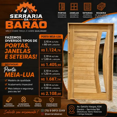 PORTA MEIA-LUA EM MADEIRA ? BELEZA, QUALIDADE E ELEGÂNCIA PARA SUA CASA! ?