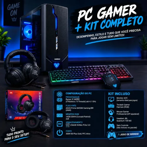 Pc Gamer Básico Para Iniciar 16ram