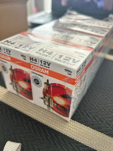 8 Lâmpadas novas Osram Halógena H4 60/55W 12V Bilux Alta Visibilidade