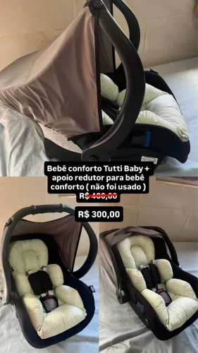 Vendo bebê conforto Tutti baby com o apoio redutor (novo)