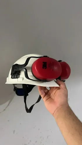 Capacete De Segurança H-700 Branco Com Abafador Muffler 3m
