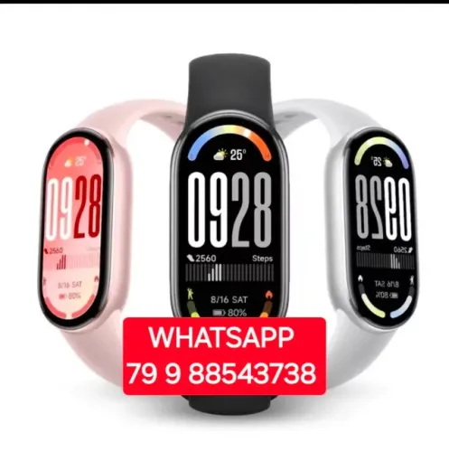 XIAOMI MI BAND 10 LACRADO ROSA PRETO E PRATA