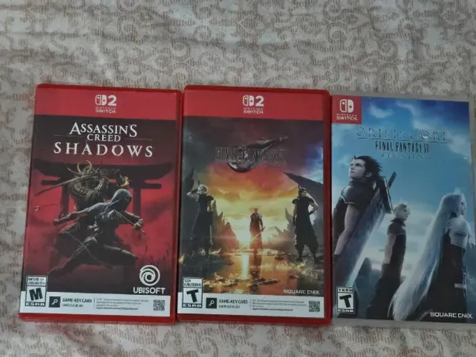 Final Fantasy 7 Rebirth/Reunion, Asasssin Creed Shadows Switch