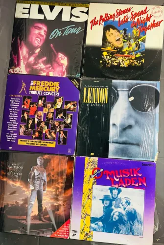 Lote LaserDisc Rock & Pop Clássico - Elvis, Rolling Stones, Michael Jackson e mais!
