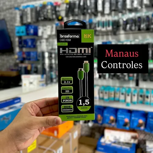 Cabo Hdmi de 1,50cm 8K 2.1 High Speed 120 Hertz / 140 Hertz