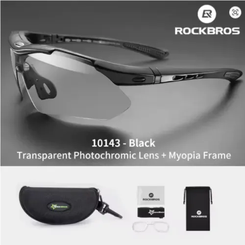 Óculos Rockbross Fotocromático com elástico e clip para grau