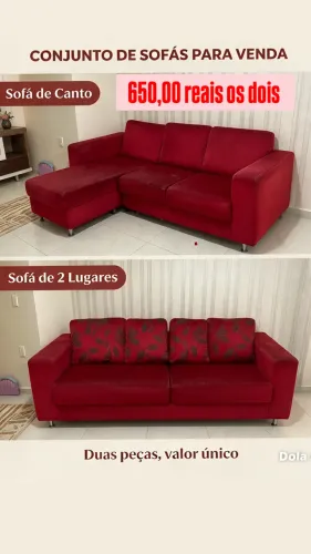 Conjunto de sofá de 2 e 3 lugares não reclinável