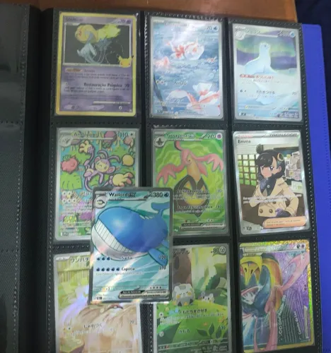 10 cartas Full ART/ ilustração rara e 30 anos+ fichário 