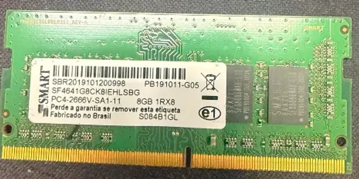 Memória RAM SMART 8GB DDR4 2666MHz SO-DIMM - Notebook