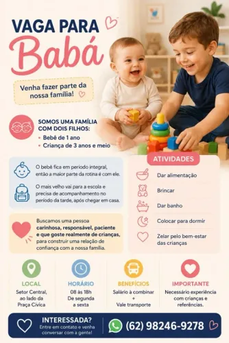 ? VAGA PARA BABÁ ?
