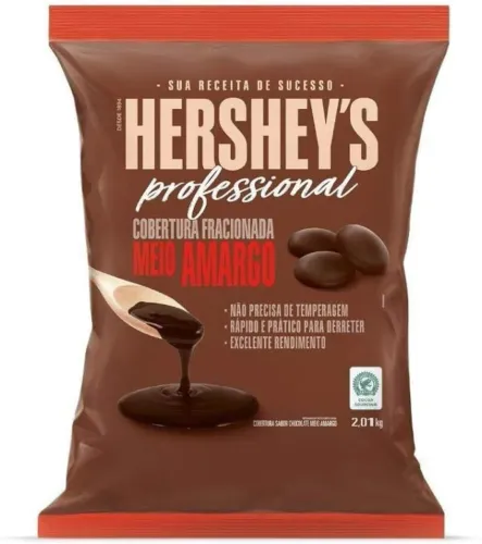 Hershey's Cobertura Fracionada Professional Meio Amargo 2,01 Kg