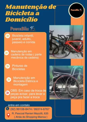Manutenção em Bicicletas, cadeiras de Roda, Bicicleta eletrica a domicílio ou na oficina 