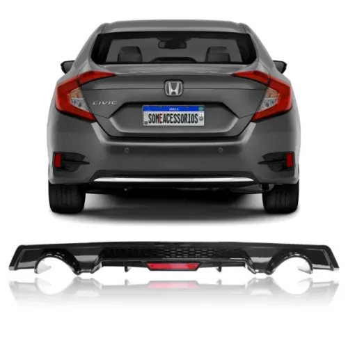 Spoiler Difusor Traseiro Honda Civic G10 Bilateral