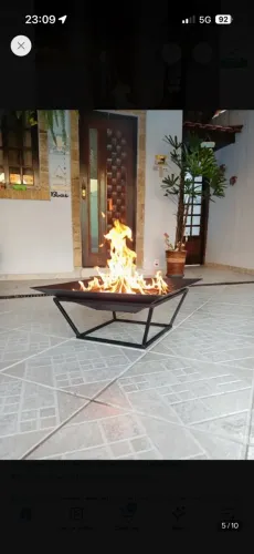 Lareira braseiro Externo 70cm Para Jardim A Lenha Portátil Fire Pits