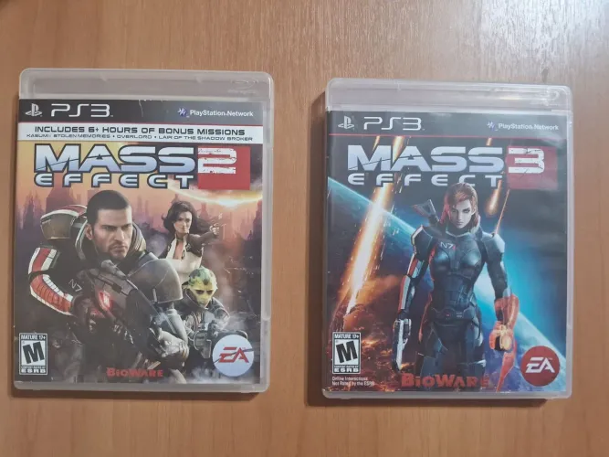 Mass Effect 2 e Mass Effect 3 - PS3 - mídia física- original