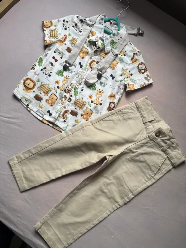 Conjunto 2 anos masculino Safari