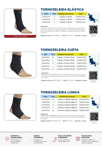 Tornozeleira Tam. M e G