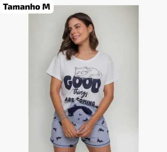 Pijama Feminino Gatinhos Tam M