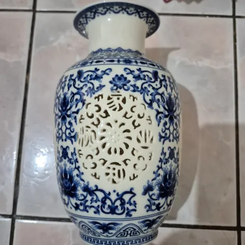 VASO PORCELANA TIPO LUMINÁRIA INCENSÁRIO GRANDE JAPÃO OU CHINA ANTIGO RARO DECORAÇÃO