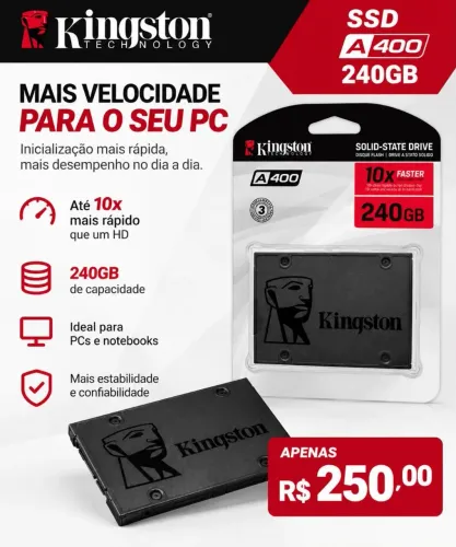 SSD Kingston A400 240GB - Novo