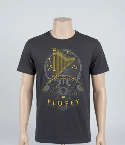 Camiseta Harry Potter Fluffy Fofo Cão Três Cabeças Oficial - 4G Nova