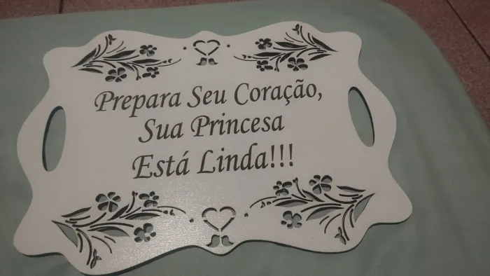 Casamento Placa entrada da noiva 