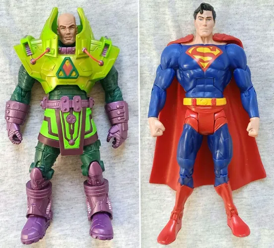 action figure Superman e Lex Luthor dc universe clássico 16cm