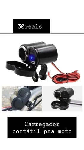 CARREGADOR PORTÁTIL PRA MOTO PROMOÇÃO R$30