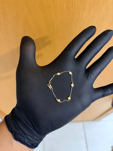 Pulseira infantil de coração em ouro 18K