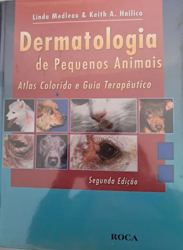 Livro, dermatologista, veterinária, atlas colorido