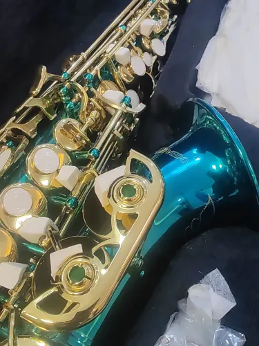 R$ 1.226,00 Sax Soprano Curvo VEDO VD-GH3JS Sib Novo Original Lacrado BLUE Golden OLXPAY