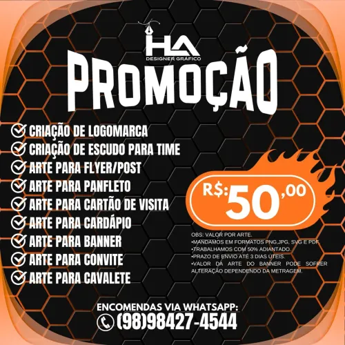Criamos sua logomarca/logotipo ou arte gráfica em até 72 horas