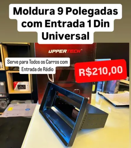 Moldura 9 Polegadas c/ Entrada 1 Din de Radio Universal para Multimidia tela 9 Mp5 Android