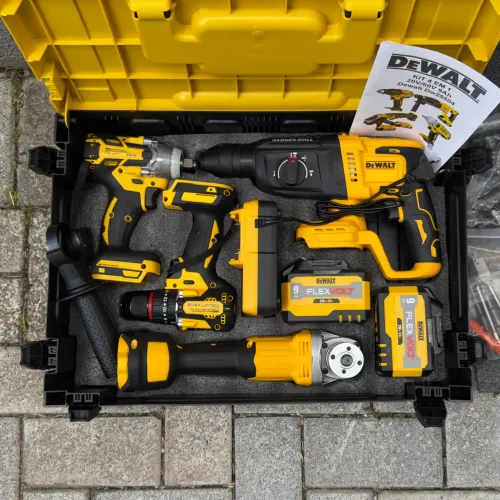 Dewalt 4 em 1 20/60v com Parafusadeira, Martelete, lixadeira, chave de impacto.
