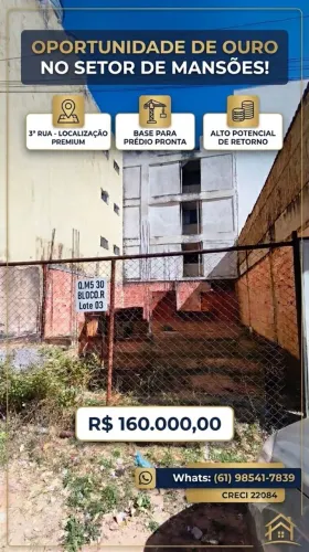 VD LT setor de mansões com base para prédio