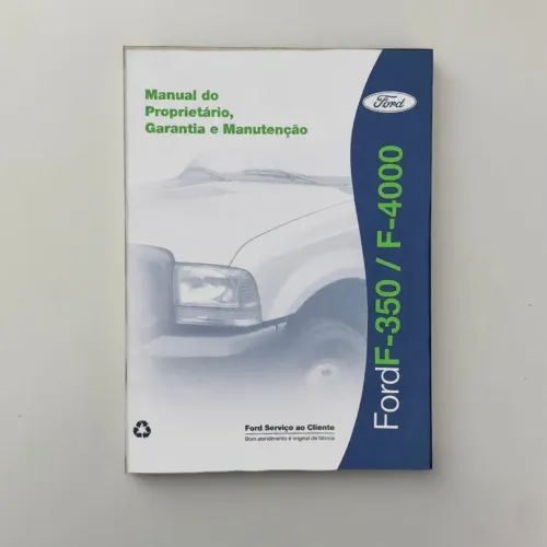 Manual do Proprietário Ford F-350 F-4000 Sem Preenchimentos